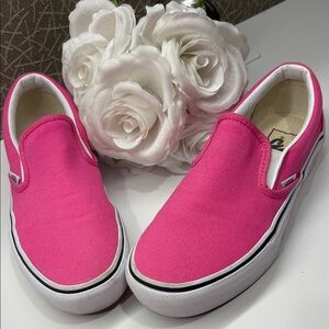 Vans Kids Fuchsia Slip-On Sneakers